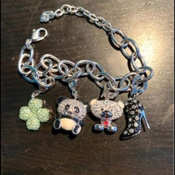 Swarovski crystal charm bracelet - Picture 2 of 4